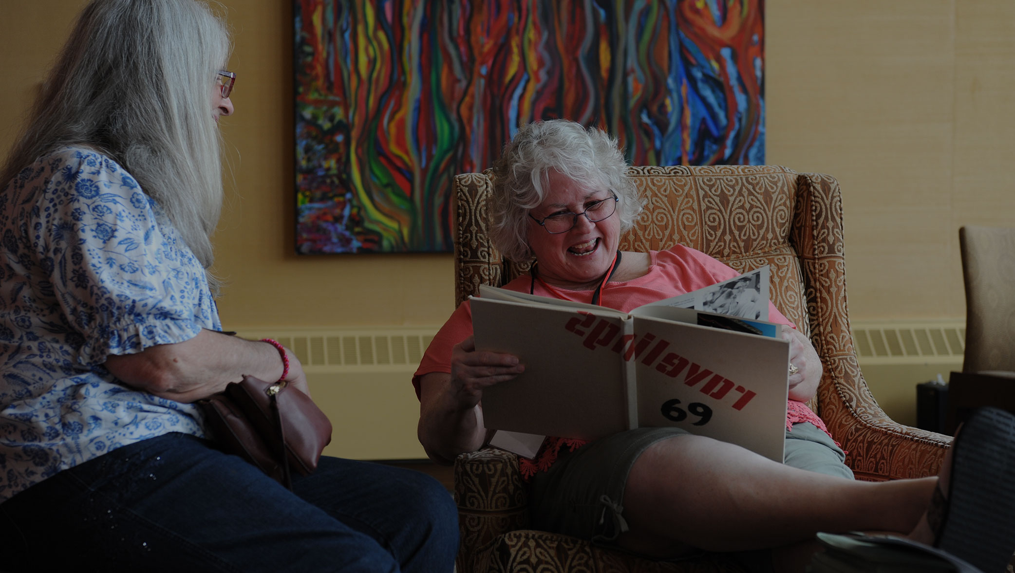Photo of a woman reading a book